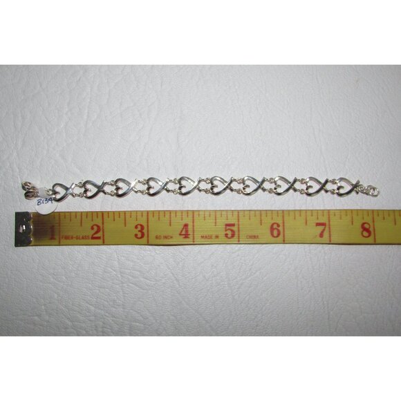 925 Silver Stylized Heart Link Bracelet – NEW - Picture 5 of 8